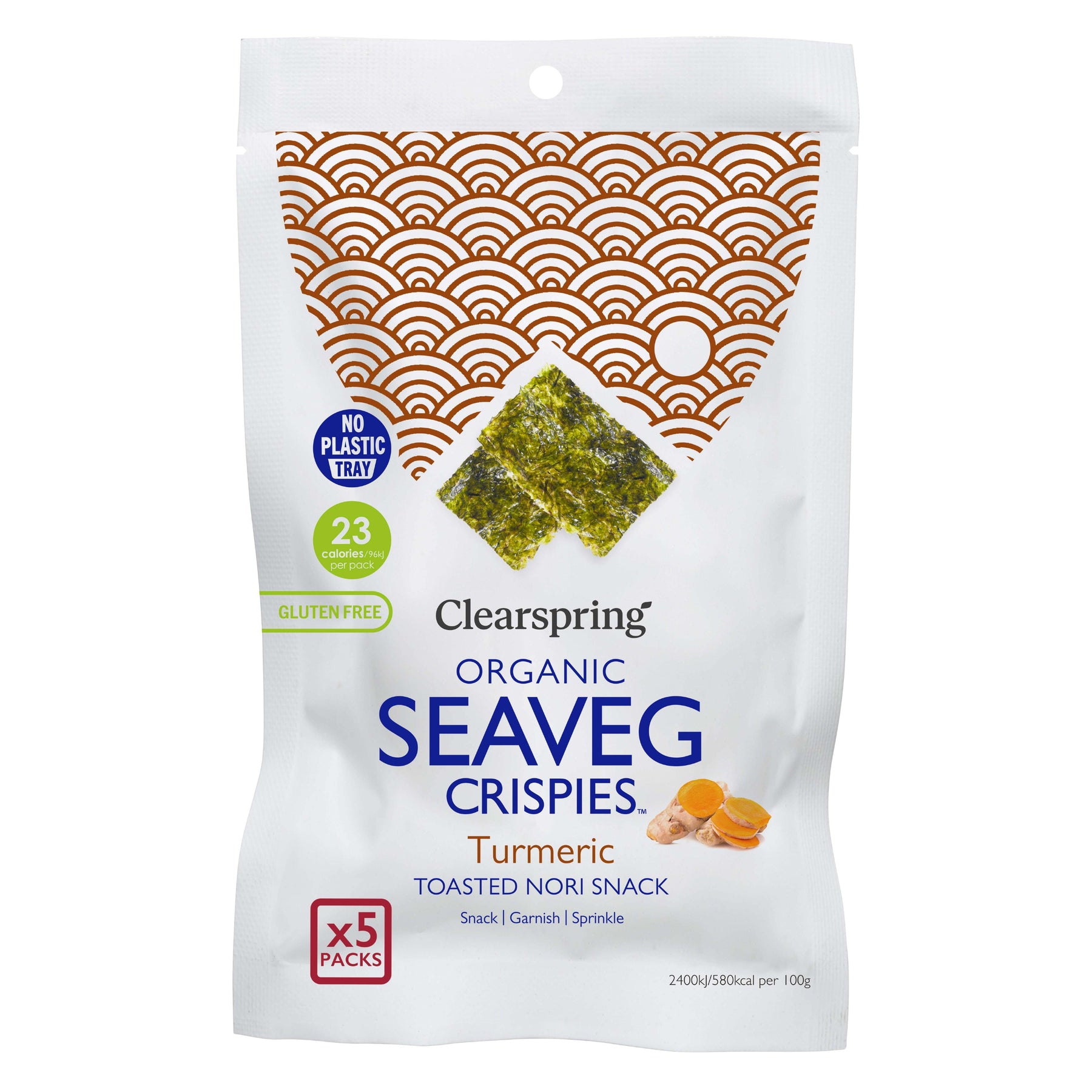Clearspring Merileväsnack Kurkuma 5 x 4 g