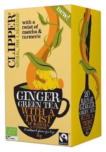 Clipper Ginger Green Tea - Inkivääri vihreä tee 20 teepussia - Päiväys 03/2025 - Sinunapteekki.fi