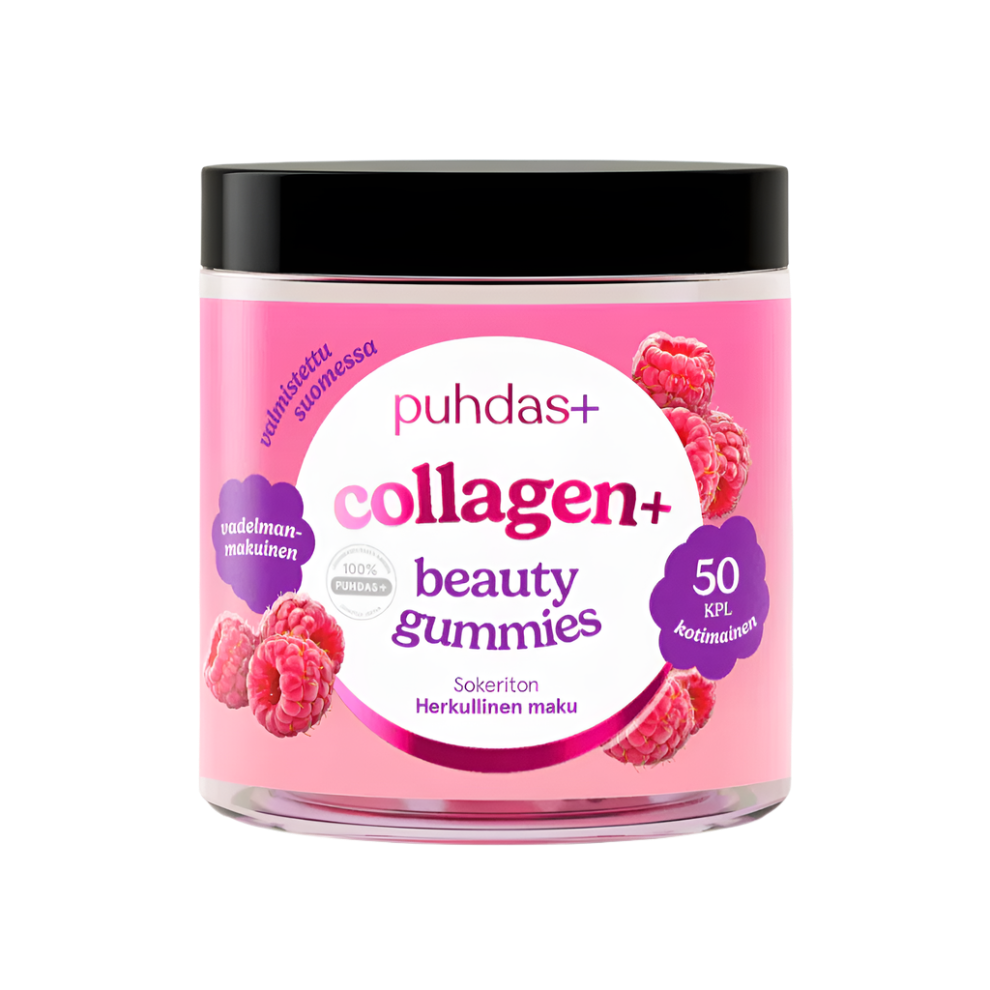 Puhdas+ Collagen+ Beauty Gummies Vadelma 50 kpl.