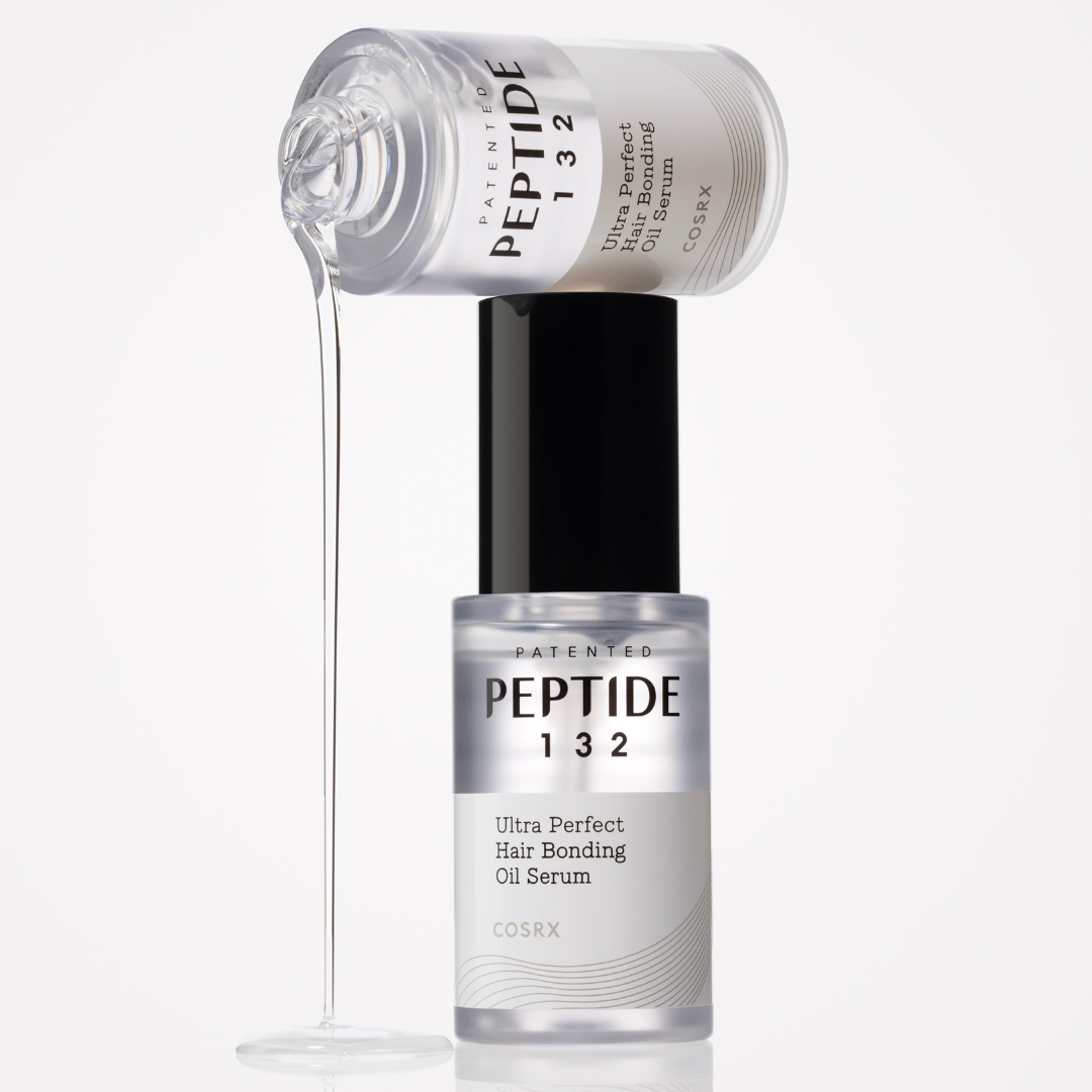 COSRX Peptide-132 Ultra Perfect Hair Bonding Oil Serum -hiusöljyseerumi korjaa, vahvistaa ja suojaa vaurioituneita hiuksia.