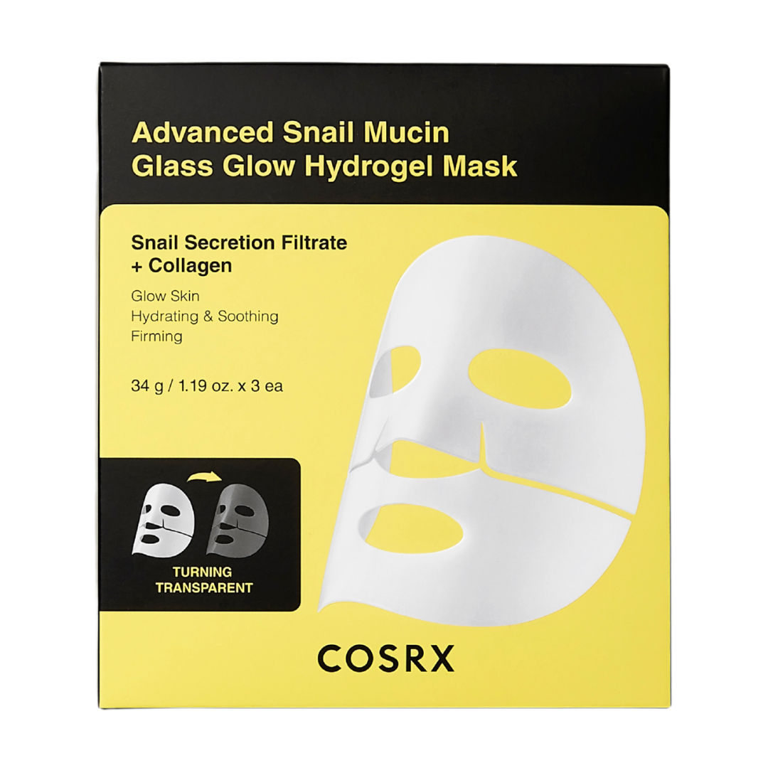Advanced Snail Mucin Glass Glow Hydrogel Mask - Kasvonaamio 3 kpl