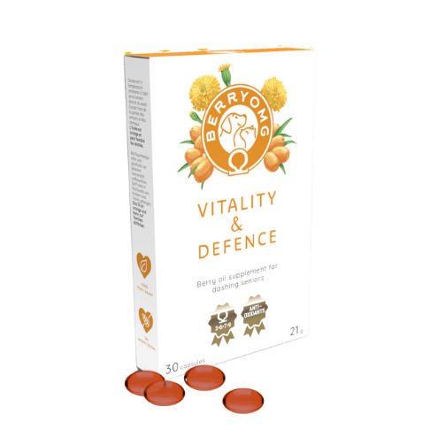 BerryOMG Vitality & Defence - Täydennysravinto Koirille ja Kissoille 30 kaps.