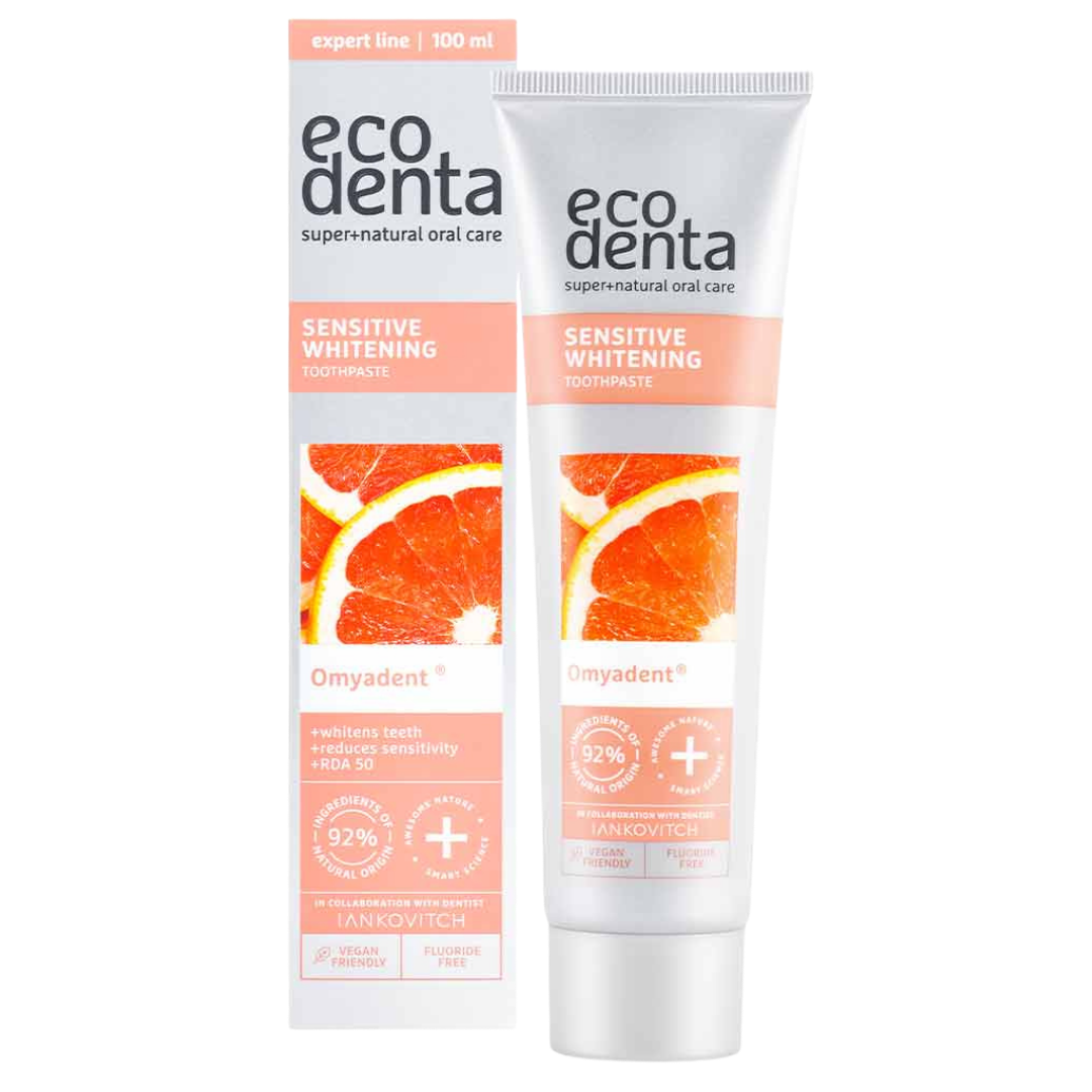 Ecodenta Sensitive Whitening Omyadent - Valkaiseva hammastahna herkille hampaille 100 ml