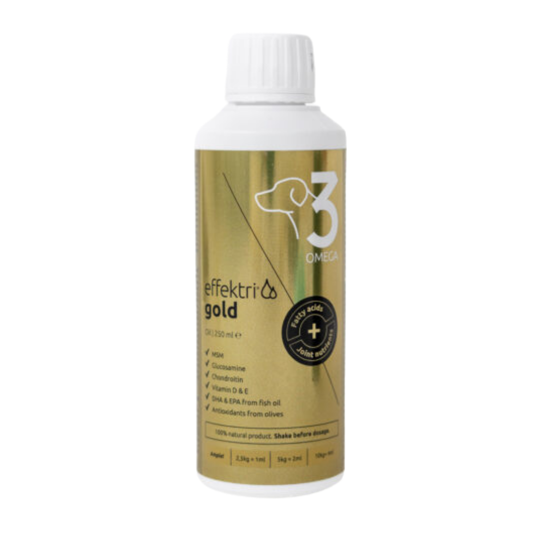 Effektri Gold Dog - Omega-3 + Nivelravinteet Koirille 250 ml