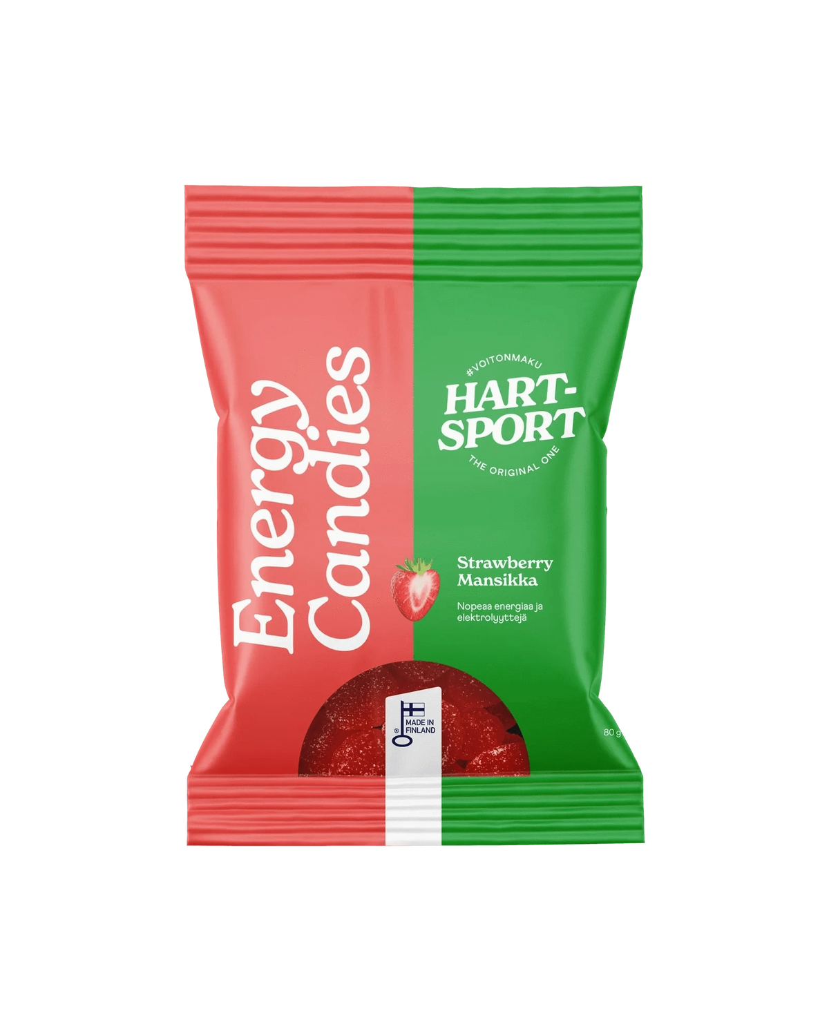 Hart-Sport Energiakarkit Mansikka 18 x 80 g TUKKUPAKKAUS - Päiväys 10/2026