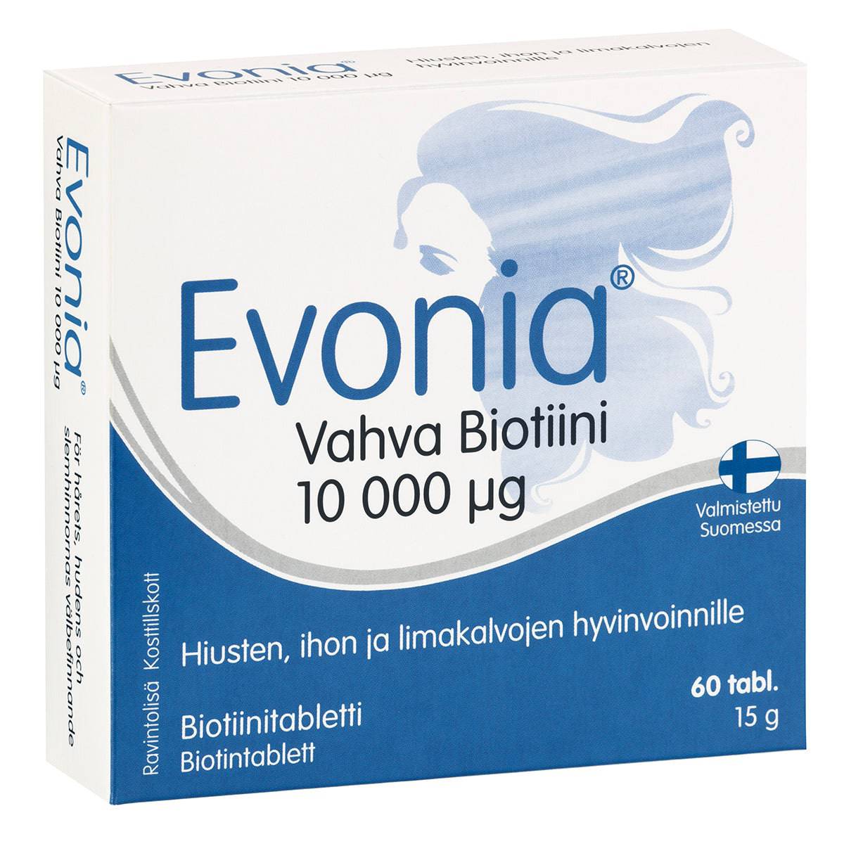 Evonia Vahva Biotiini 10 000 µg 60 tabl. - Sinunapteekki.fi
