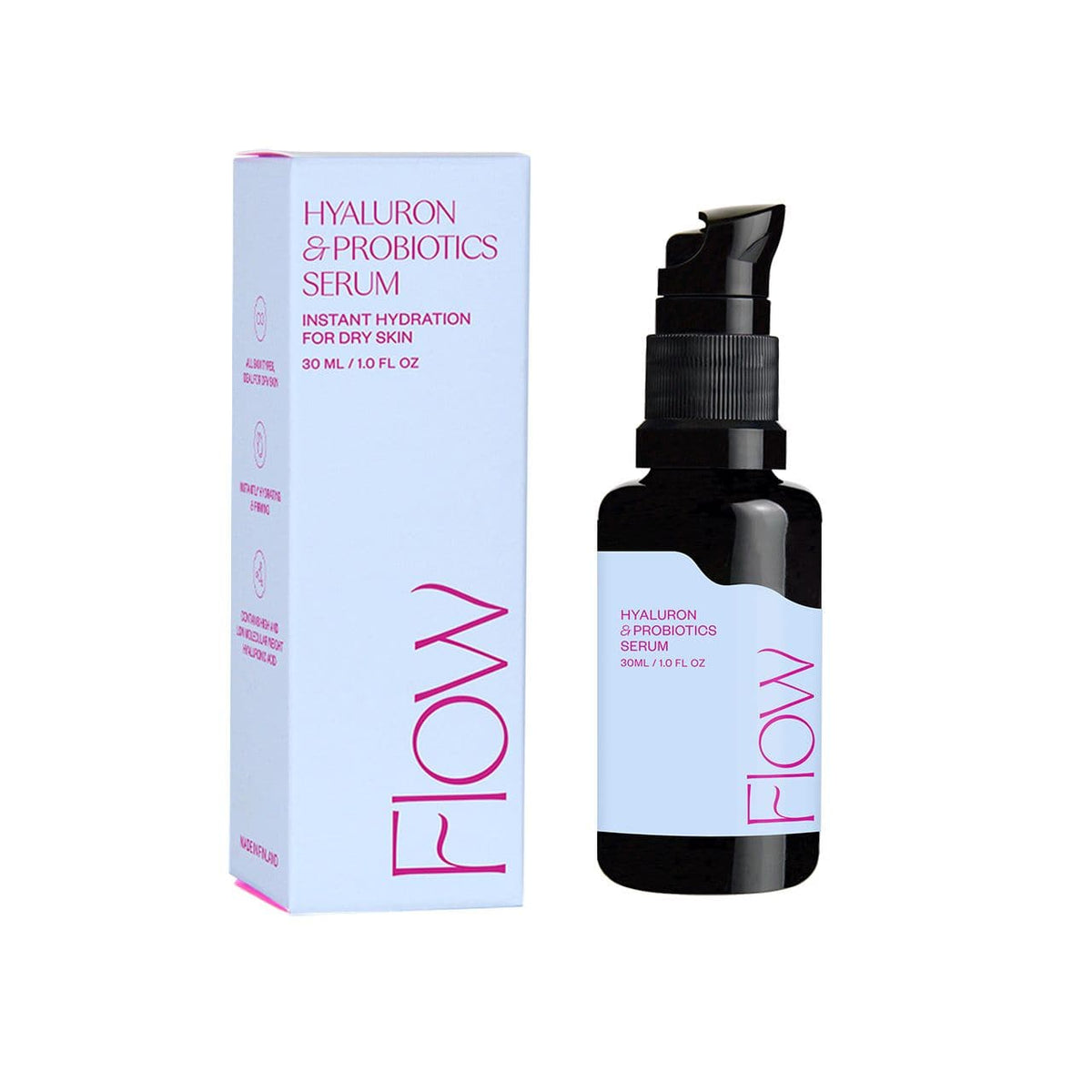 Flow Hyaluron & Probiotics - kasvoseerumi 30 ml - Sinunapteekki.fi