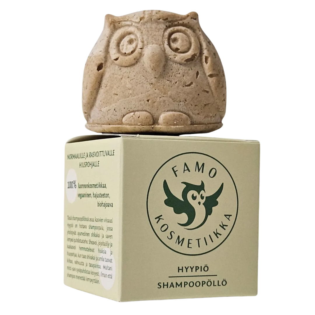 Famo Hyypiö Shampoopöllö 80 g tuuheuttava ja elvyttävä shampoo kaikille hiustyypeille, sinunapteekki.fi