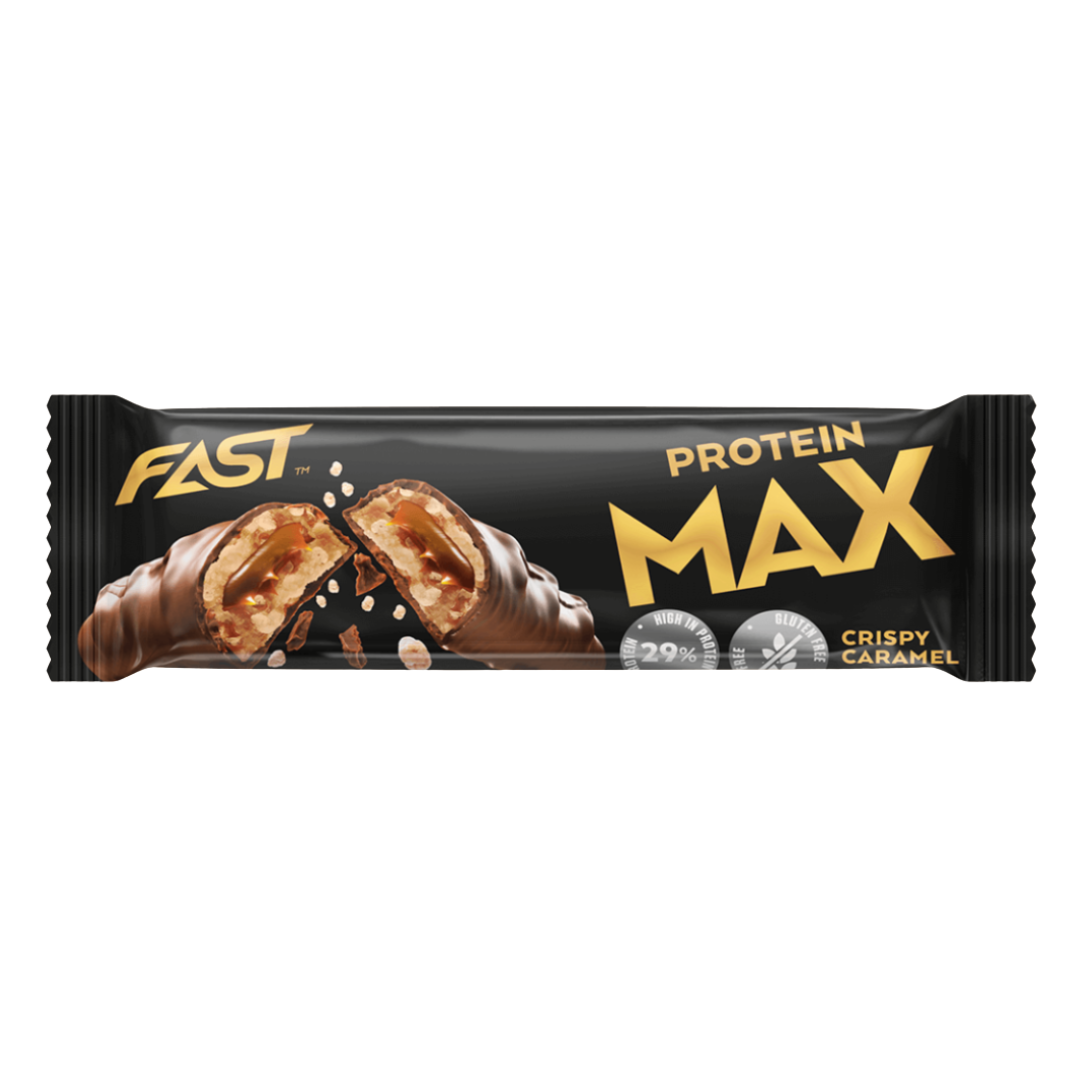 FAST Protein Max Crispy Caramel Proteiinipatukka, 45 g, sinunapteekki.fi