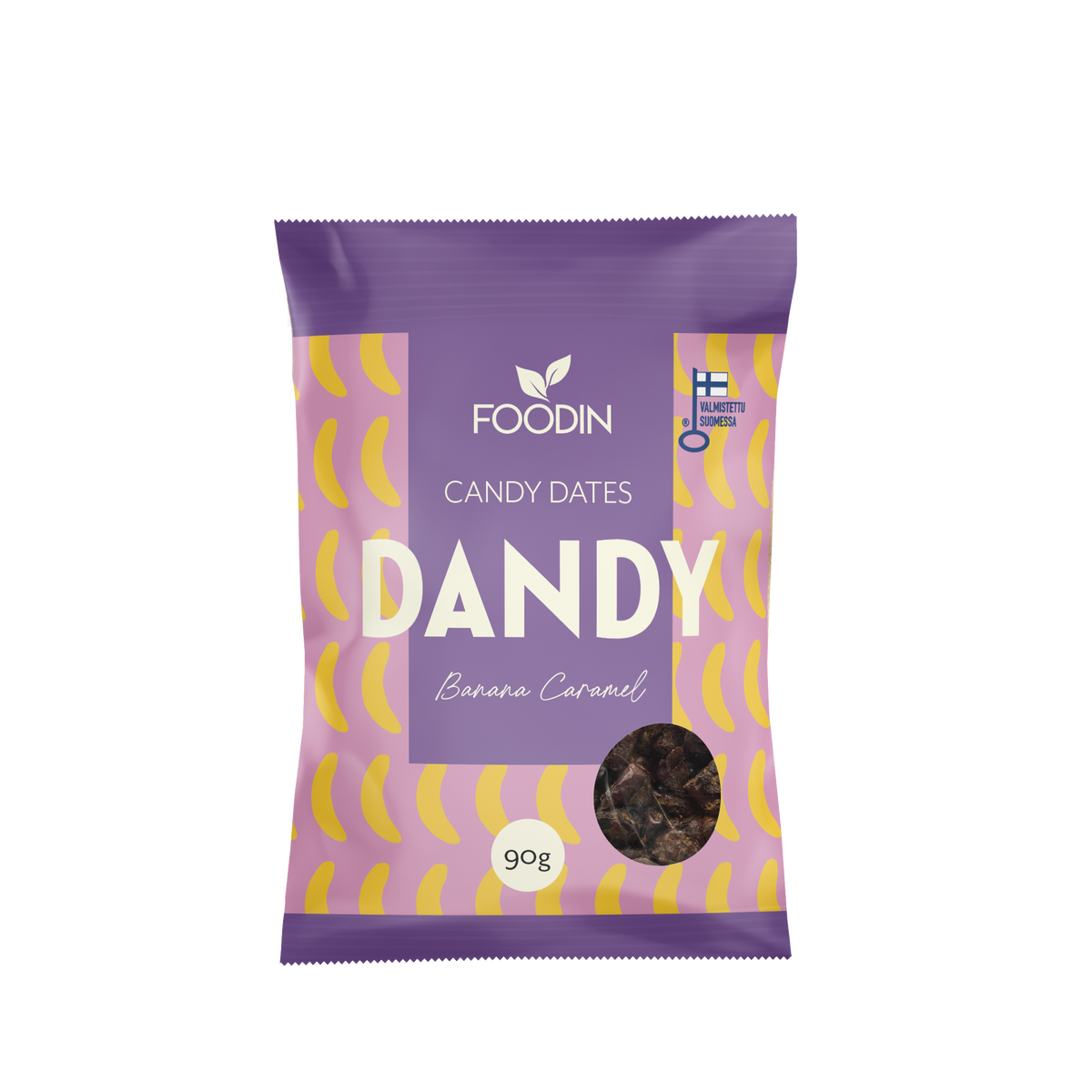 Foodin Dandy Candy Dates Banana Caramel - Karkkitaateli Banaani ja Karamelli 90 g