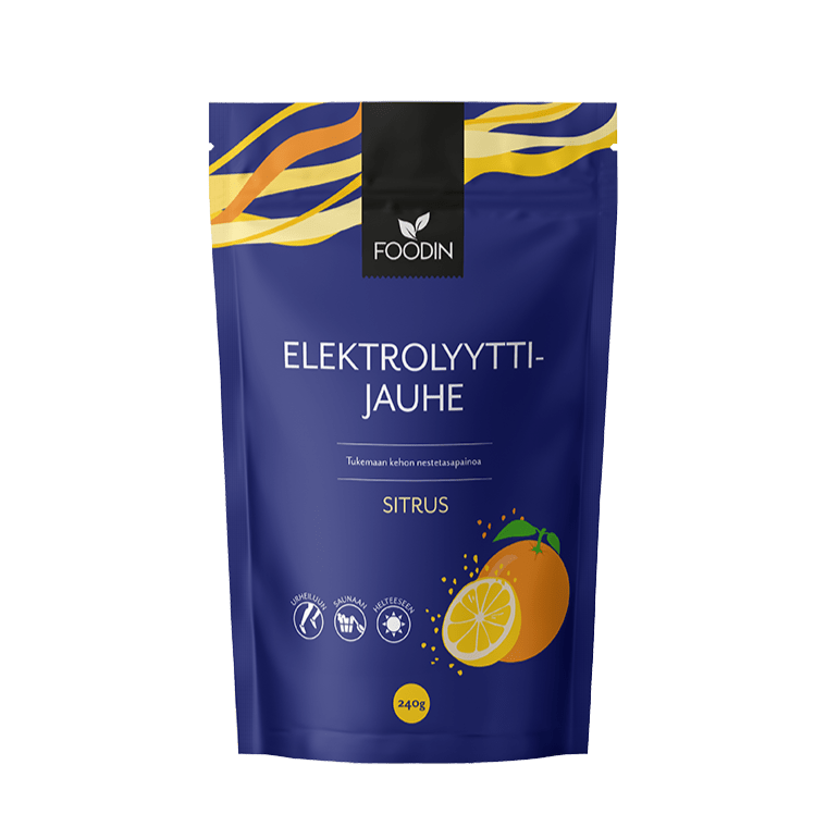 Foodin Elektrolyyttijauhe Sitrus 240 g - Sinunapteekki.fi
