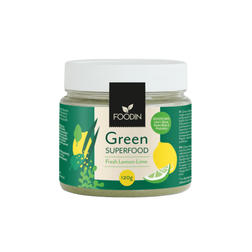 Foodin Green Superfood Fresh Lemon-Lime - Viherjauhesekoitus 120 g