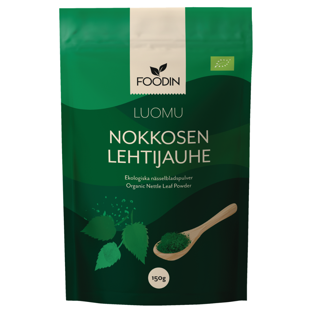 Foodin Nokkosen lehtijauhe 150 g - Luomu - Sinunapteekki.fi