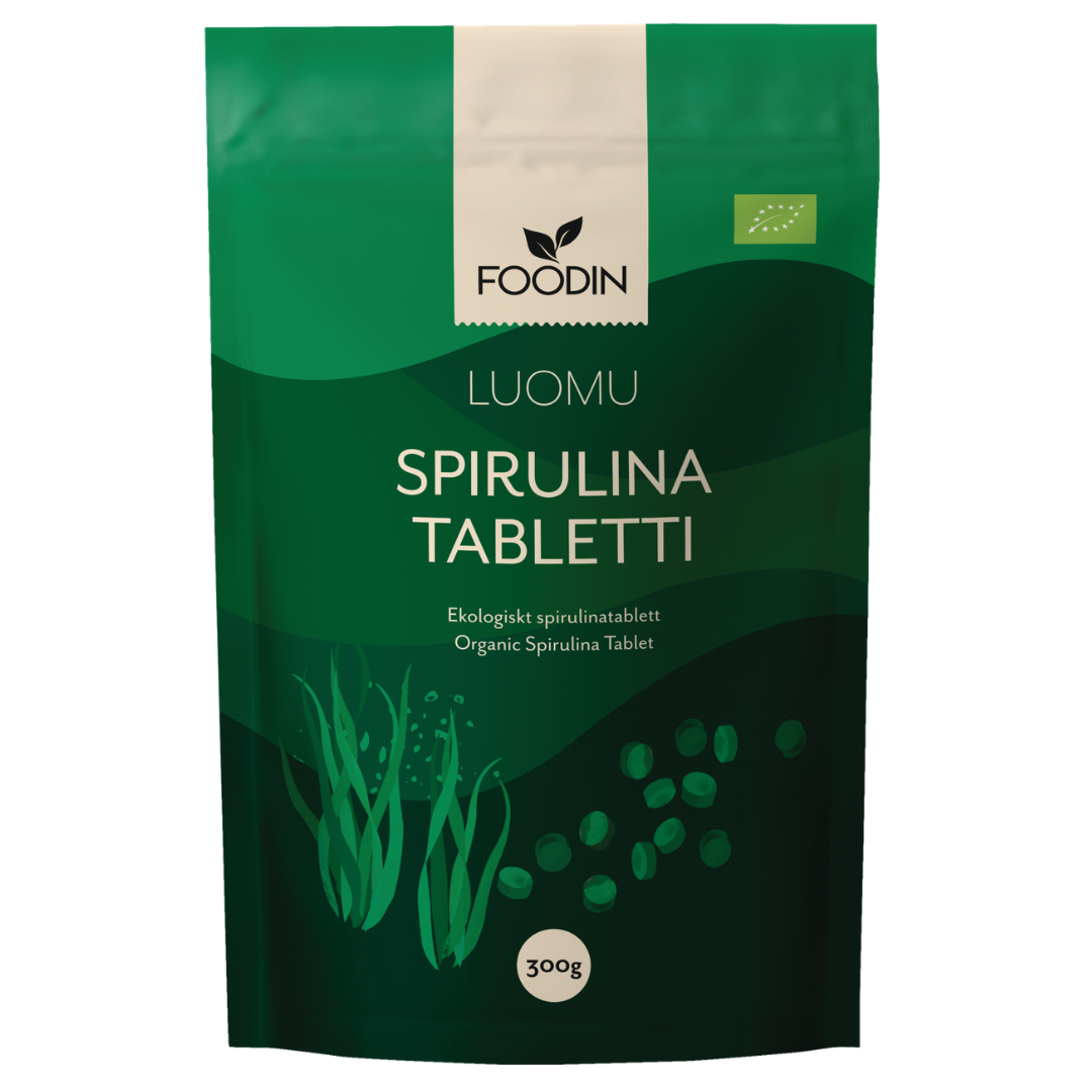 Foodin Spirulina-tabletti Luomu 300 g - Sinunapteekki.fi