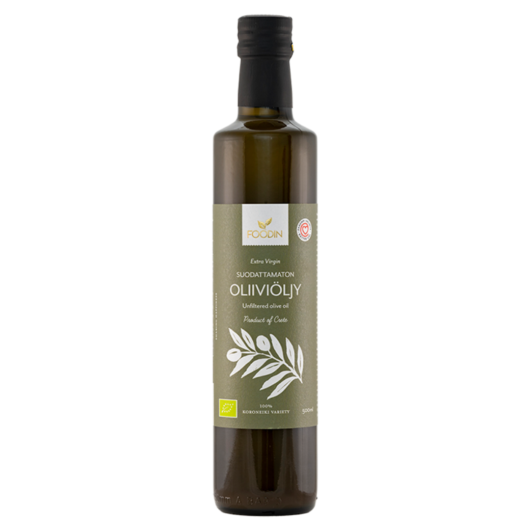 Foodin Suodattamaton Extra Virgin Oliiviöljy 500 ml