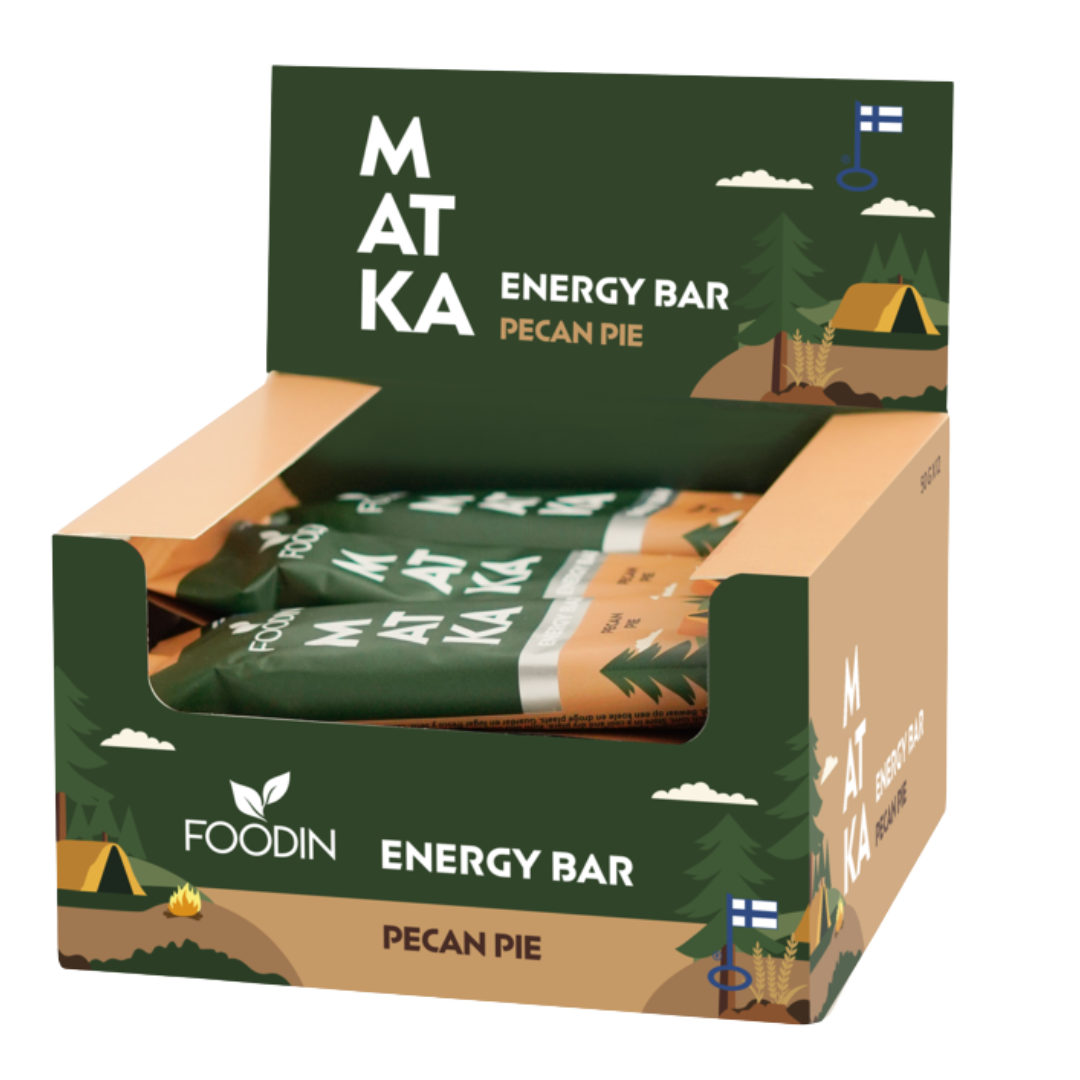 Foodin MATKA Energy Bar Pecan Pie - Energiapatukka Pekaanipiirakka 12 x 50 g TUKKUPAKKAUS