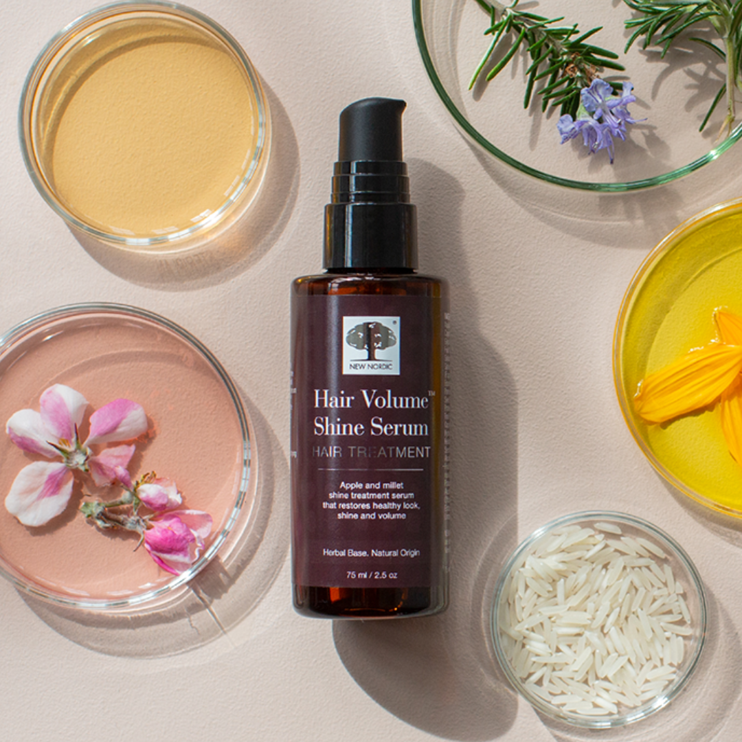 New Nordic Hair Volume Shine Serum - Hiusseerumi, hoitoöljy, hiukset, hiuksille, sinunapteekki.fi