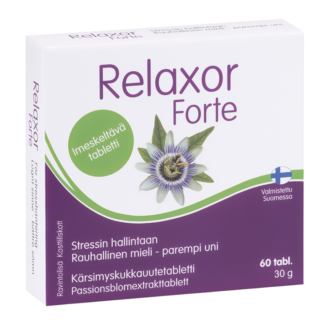 Relaxor Forte - Kärsimyskukkauutetabletti 60 tabl. - Sinunapteekki.fi