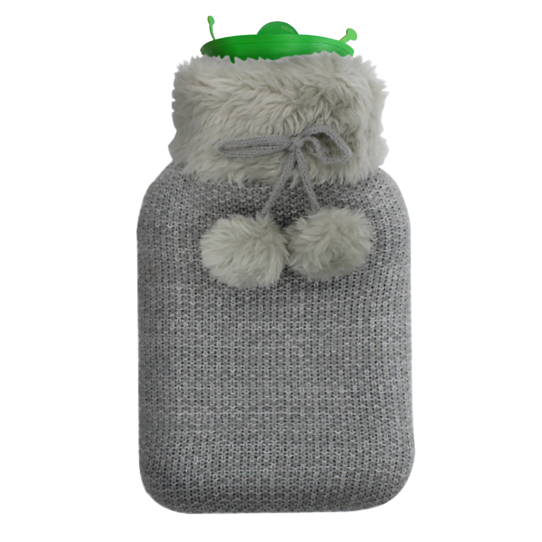 Medrull Rubber Hot Water Bottle - Kuumavesipullo Harmaa 1,7 L