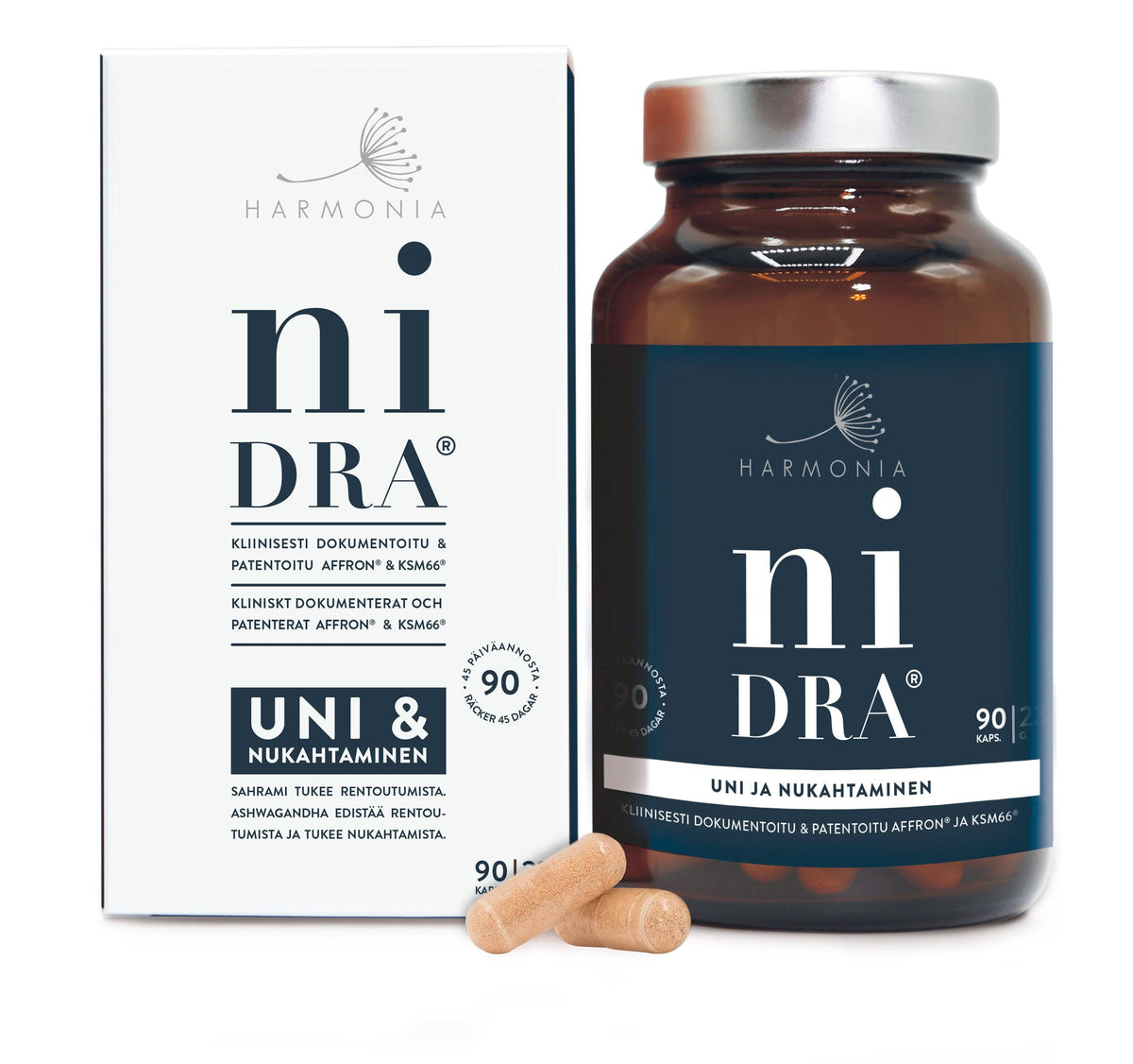 Harmonia niDRA - Uni ja nukahtaminen 90 kaps. - Päiväys 01/2025 - Sinunapteekki.fi