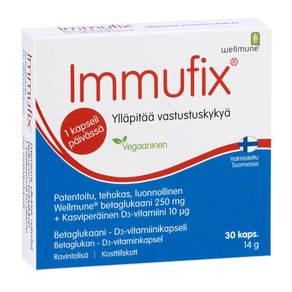 Immufix D3 - Betaglukaanikapseli 30 kaps. - Sinunapteekki.fi