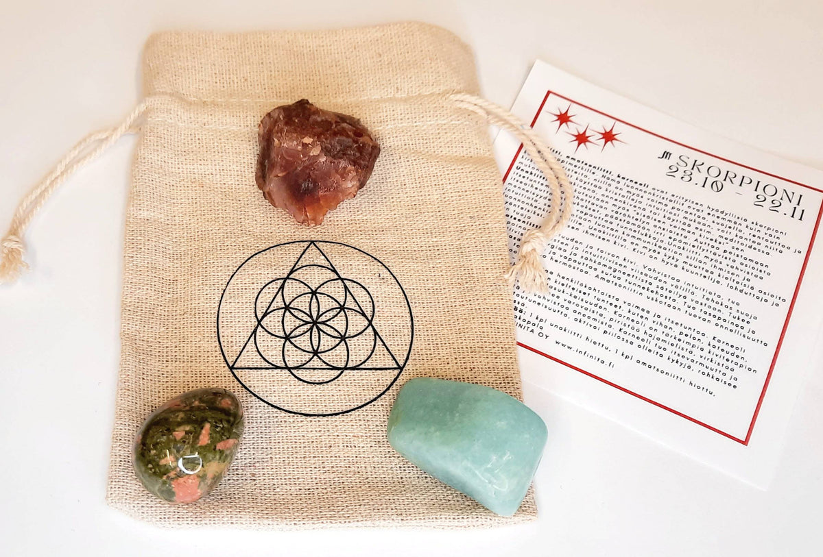 Infinita Horoskooppikivet Skorpioni 3 kpl - Sinunapteekki.fi