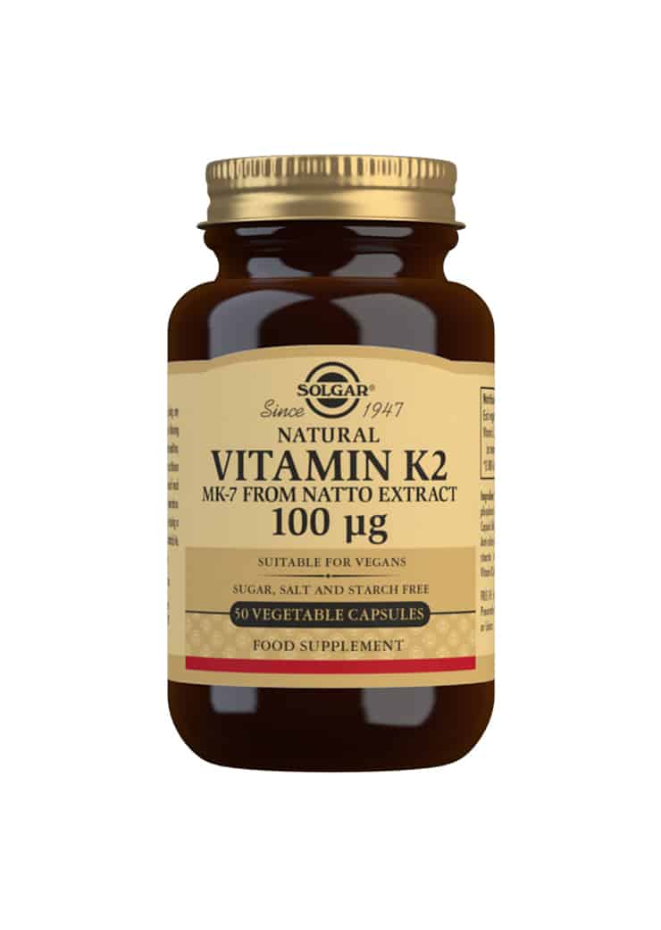 Solgar Vitamin K2 100 µg - K2-vitamiini 50 kaps. - Päiväys 03/2026 - erä