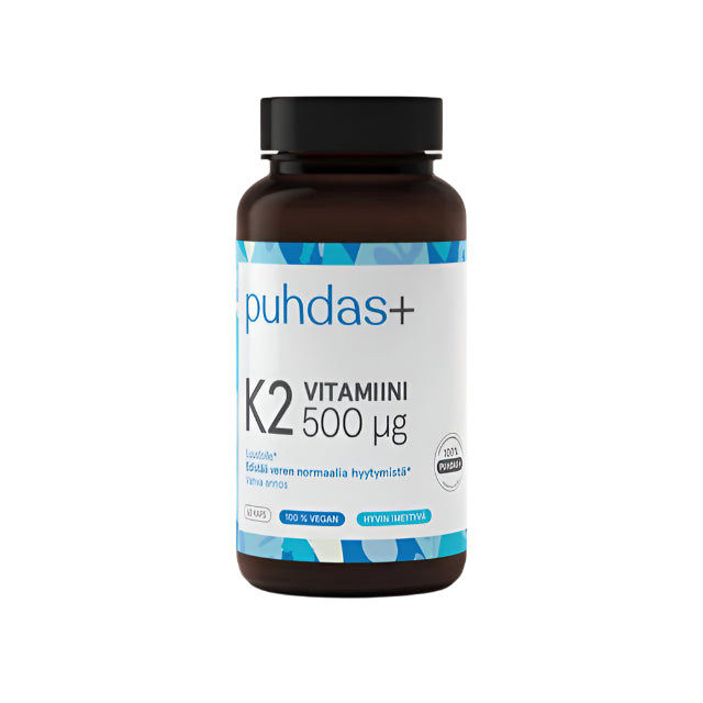 Puhdas+ K2-vitamiini 500 µg 60 kaps.