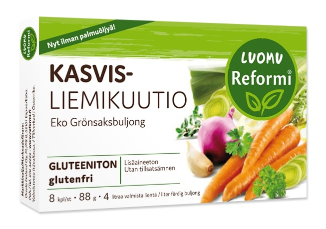 Reformi Luomu Kasvisliemikuutio 8 kpl
