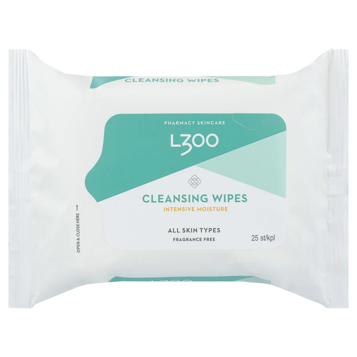 L300 Cleansing Wipes Intensive Moisture - Meikinpuhdistusliinat 25 kpl - Hajusteeton
