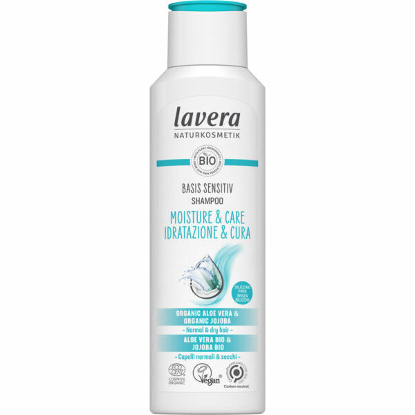 Lavera Basis Sensitiv Moisture & Care Shampoo - Hellävarainen shampoo 250 ml