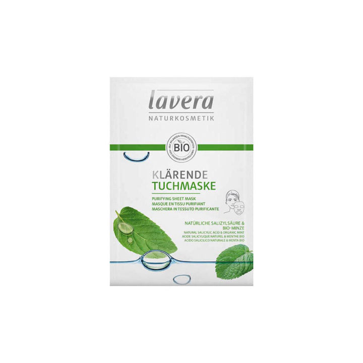 Lavera Purifying Sheet Mask Kangasnaamio 21 ml - erä