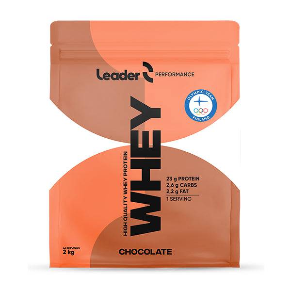 Leader Performance Whey Protein Chocolate - Heraproteiinijauhe Suklaa 2 kg - Sinunapteekki.fi