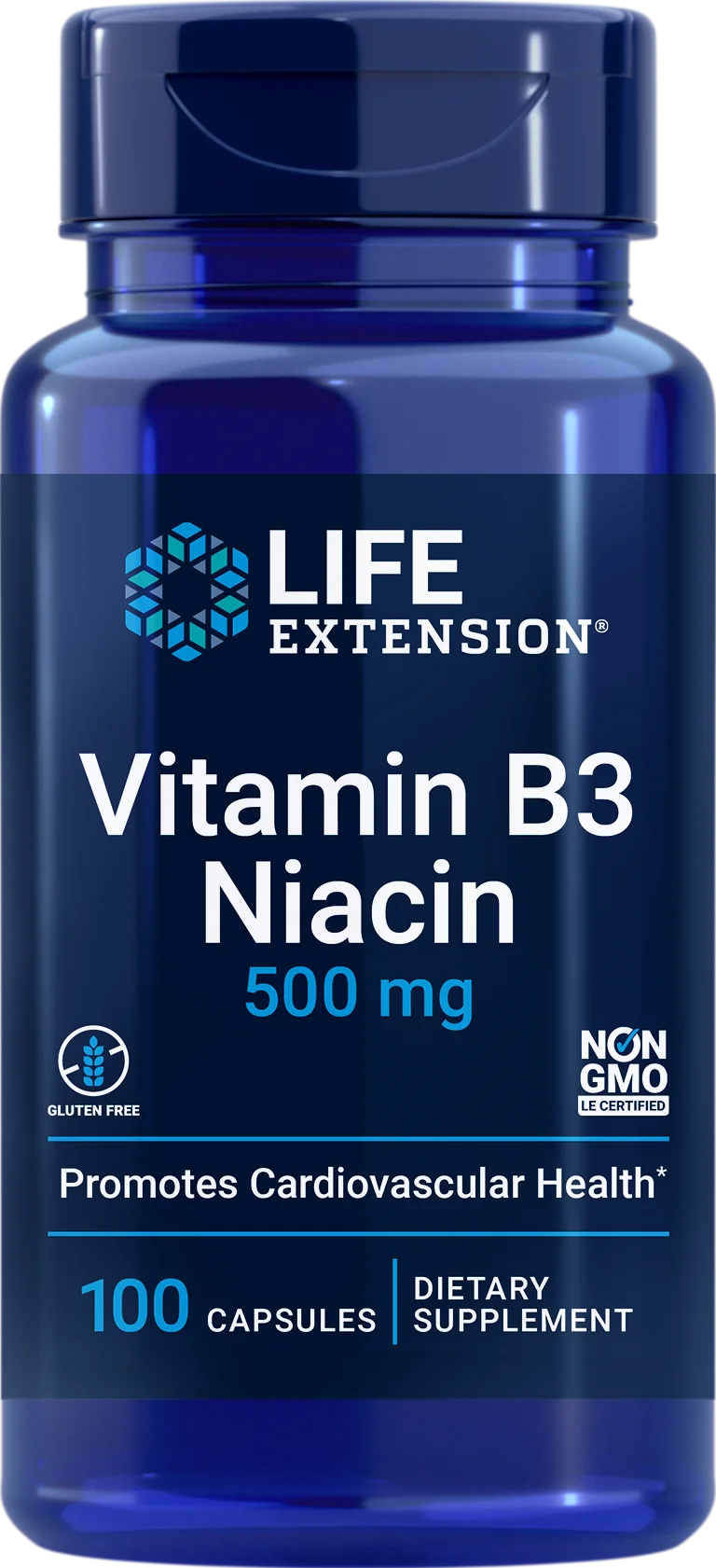 Life Extension Vitamin B3 Niacin 500 mg 100 kaps.