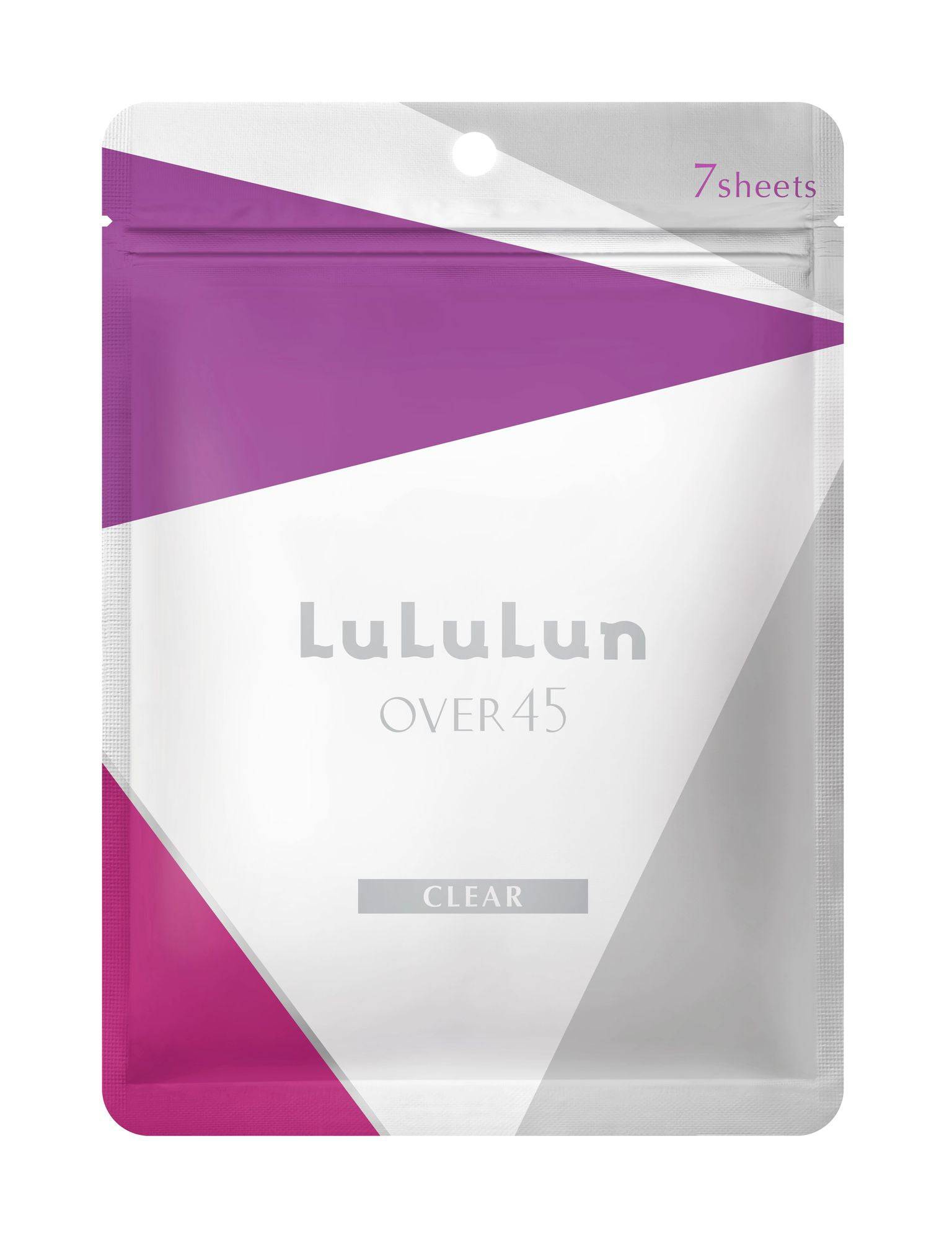 LuLuLun Over 45 Clear Sheet Mask - Kirkastava kangasnaamio ikääntyvälle iholle 7 kpl