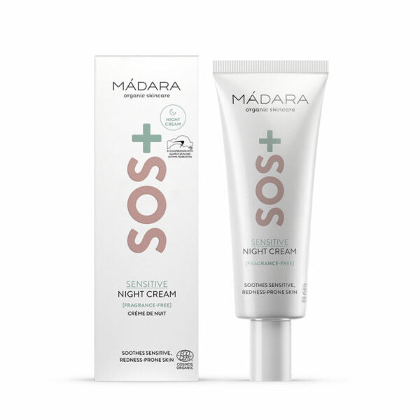 Madara SOS+ Sensitive Night Cream - Yövoide herkälle iholle 70 ml