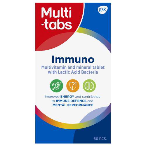 Multi-tabs Immuno - Monivitamiini ja maitohappobakteeri 60 tabl.