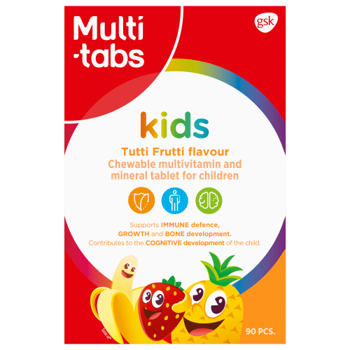 Multi-tabs kids Tutti Frutti Monivitamiini 90 purutablettia