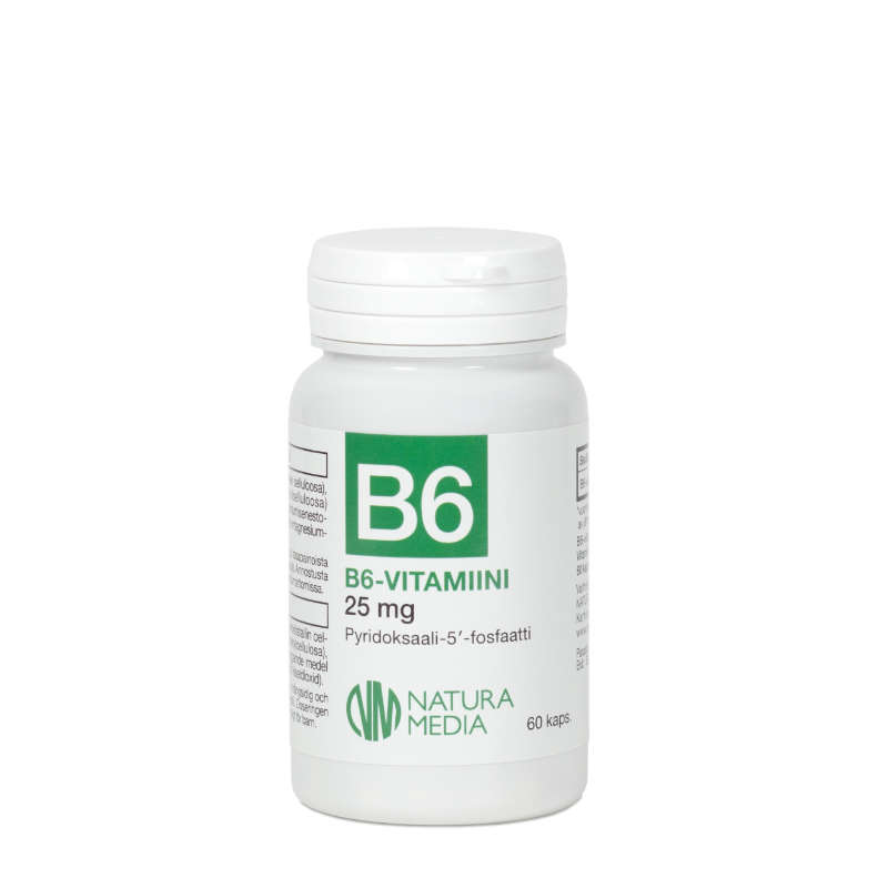 Natura Media B6 25 mg - B6-vitamiini 60 kaps.