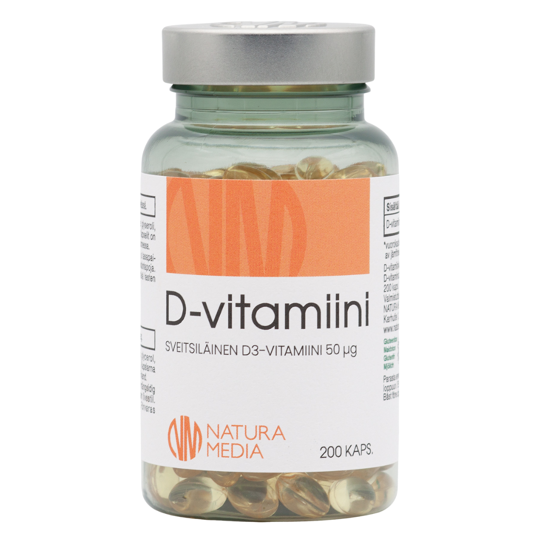Natura Media D3-vitamiini 50 µg 200 kaps.