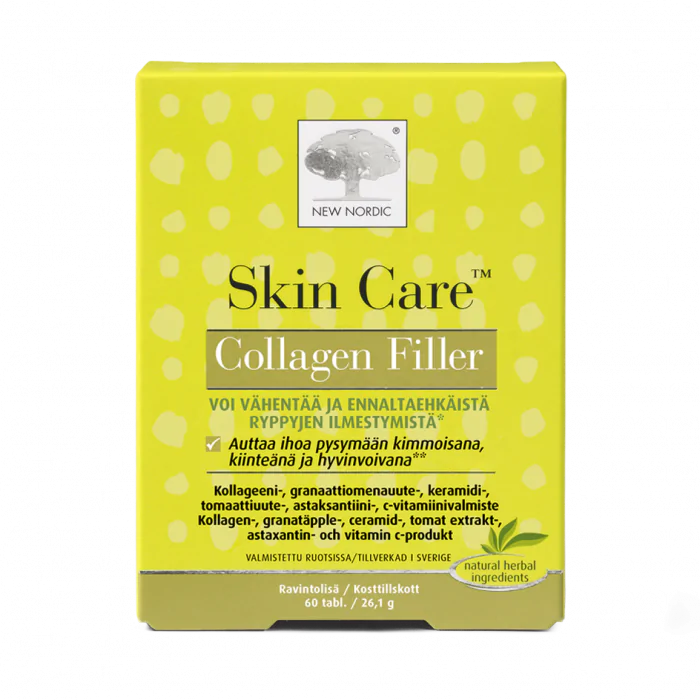 New Nordic Skin Care Collagen Filler 60 tabl. - Päiväys 06/2024