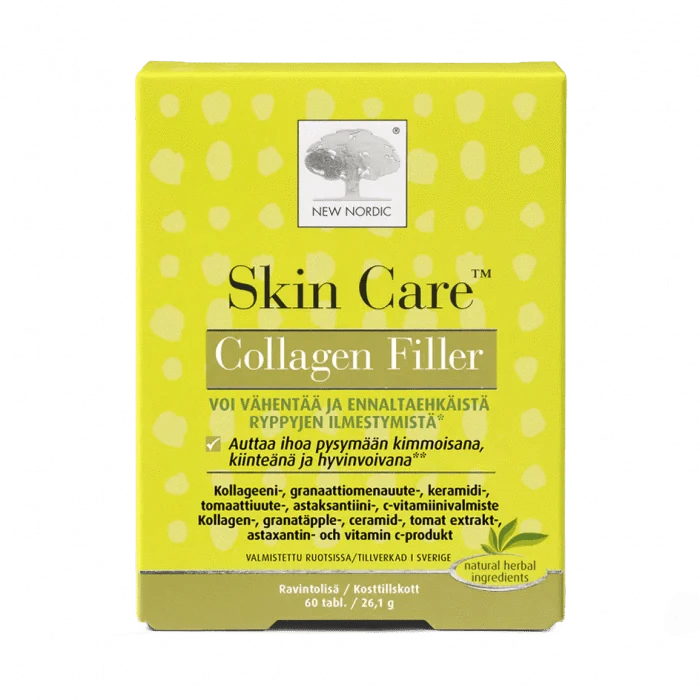 New Nordic Skin Care Collagen Filler 60 tabl. - Päiväys 06/2024