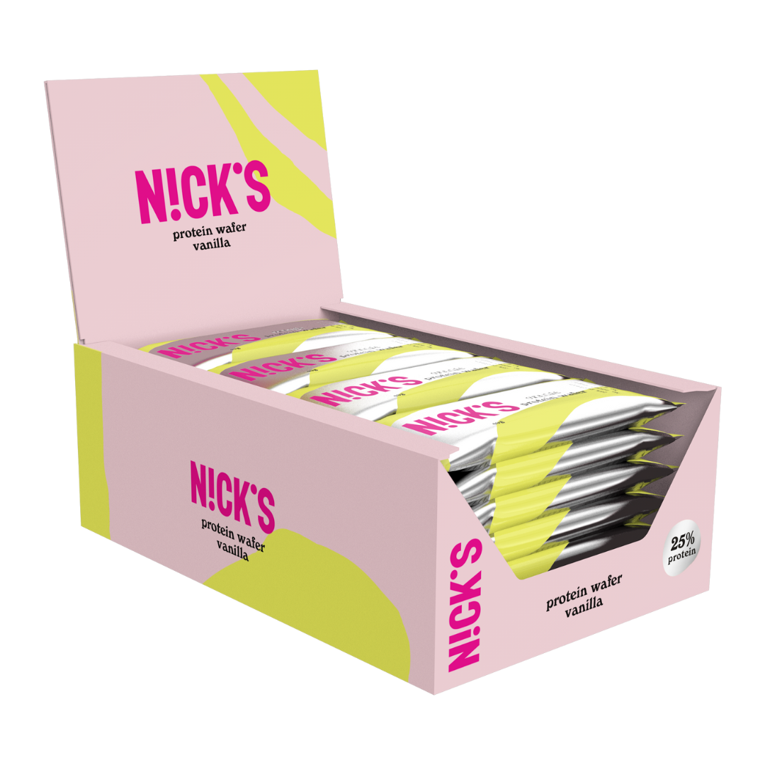Nick's Protein Wafer Vanilla - Proteiinipatukka Vanilja 24 x 40 g TUKKUPAKKAUS