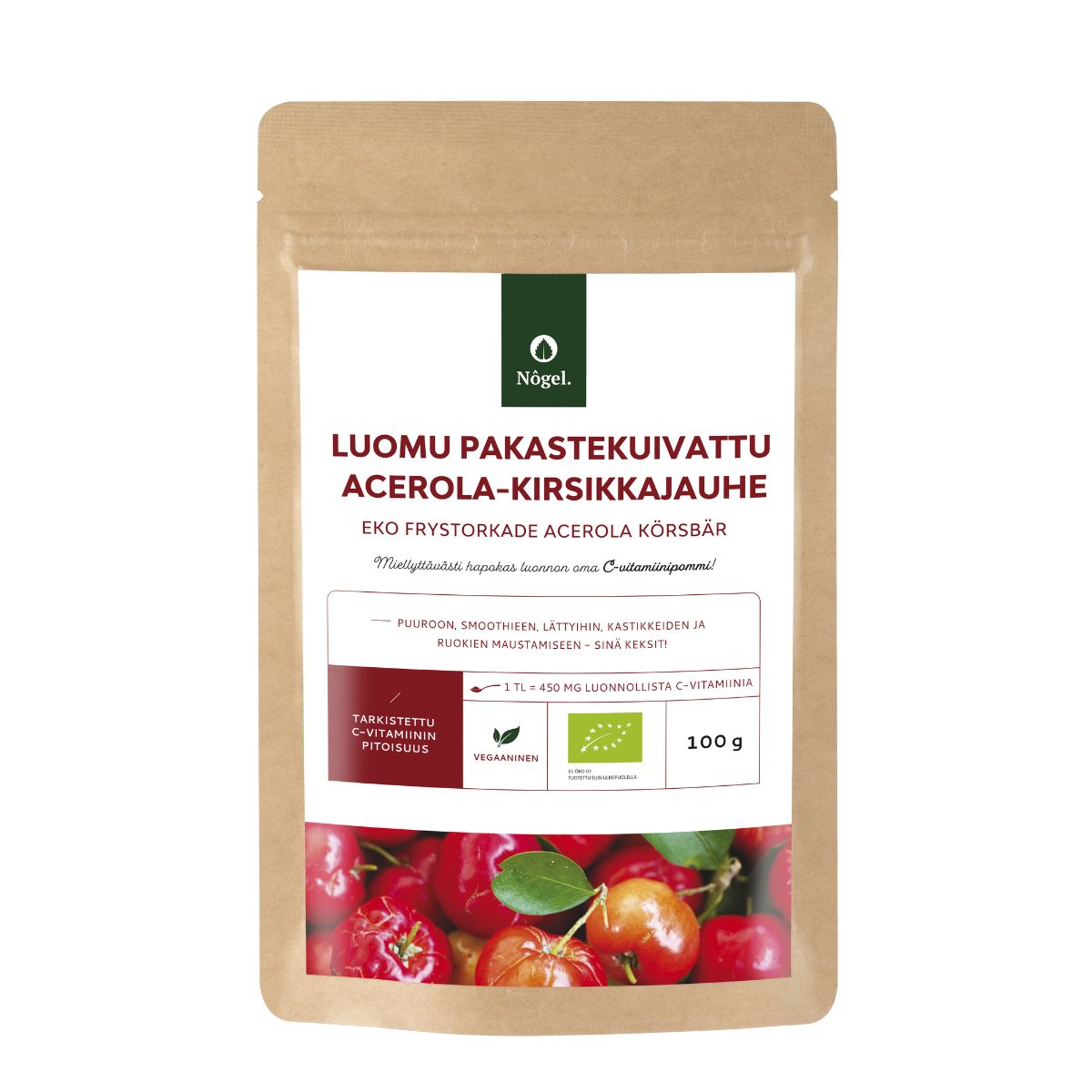 Nogel Luomu Acerola-Kirsikkajauhe 100 g
