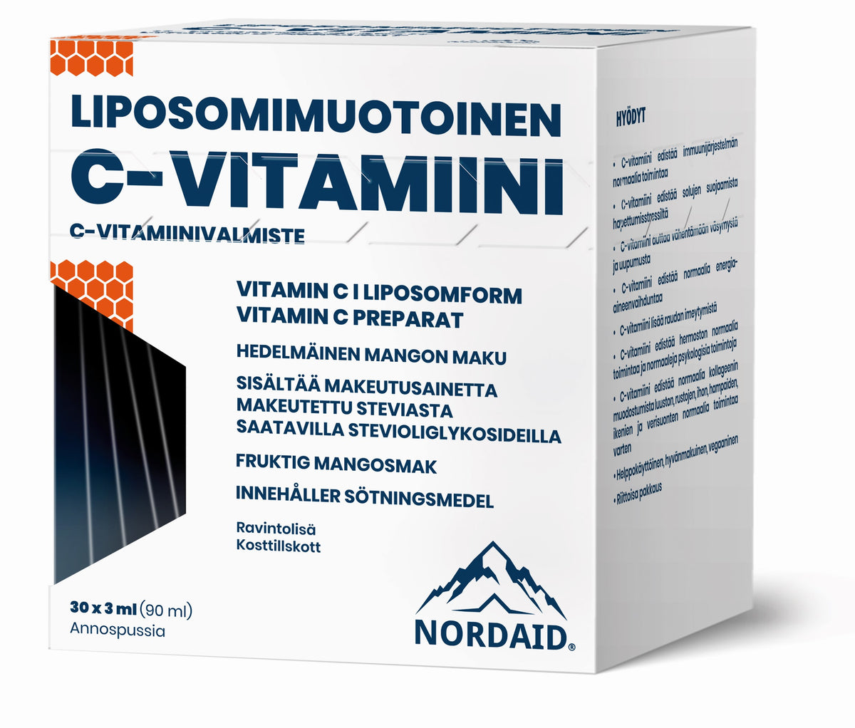 Nordaid Liposomi C-vitamiini 1000 mg - 30 x 3 ml annosta