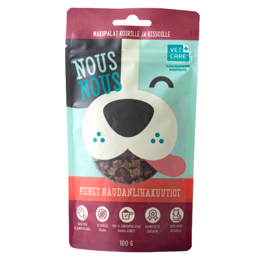 NousNous Pienet Naudanlihakuutiot 100 g