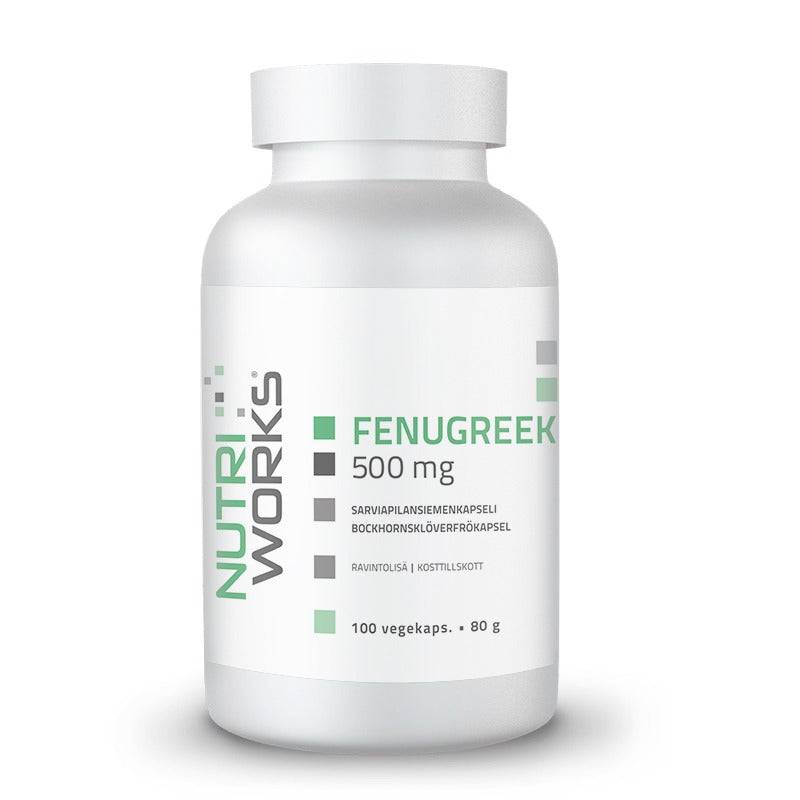 Nutri Works Fenugreek 500 mg - sarviapilansiemen 100 kaps. - Sinunapteekki.fi