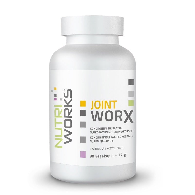 Nutri Works Joint Worx - Kondroitiinisulfaatti-glukosamiini-kurkumakapseli 90 kaps. - Sinunapteekki.fi