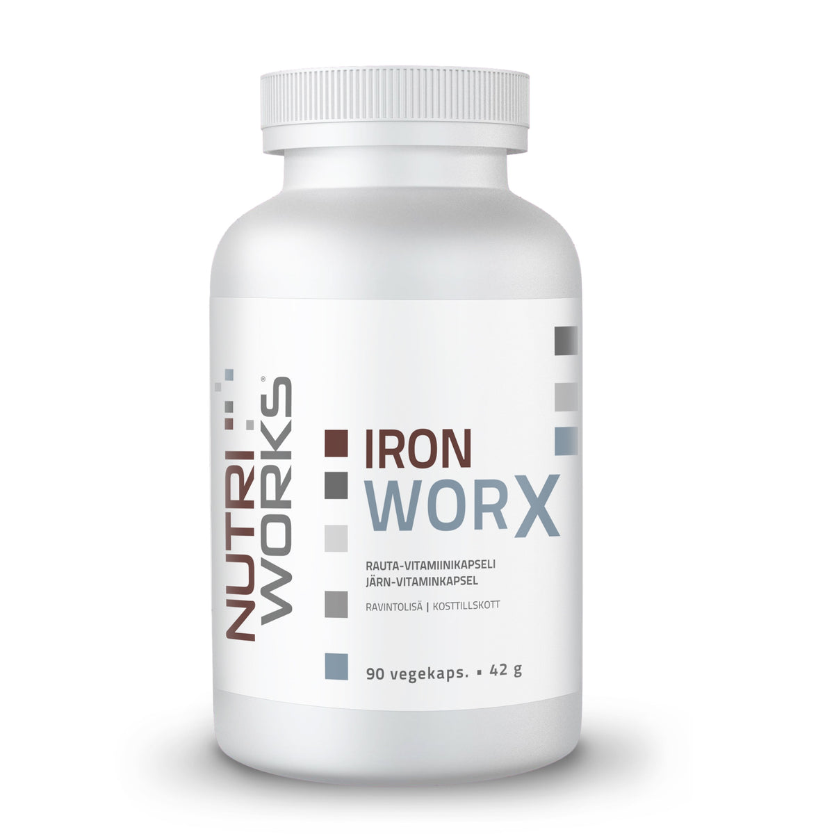 Nutri Works Iron Worx - Rauta-vitamiinikapseli 90 kaps.