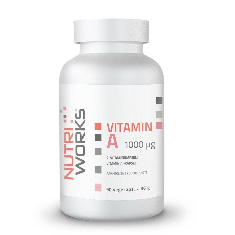Nutri Works Vitamin A 1000 µg - A-vitamiini 90 kaps. - Sinunapteekki.fi